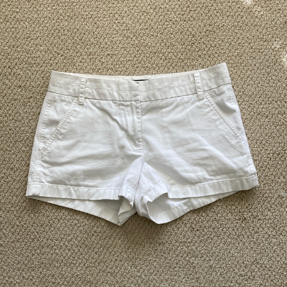 J. Crew Chino Shorts Size 2 Thick Fabric Beige Like New Boating Casual Preppy